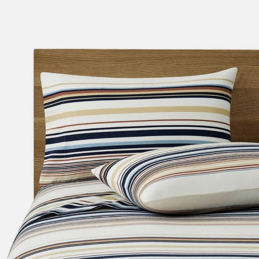Pendleton 4-Piece Flannel Sheet Set Savanna Stripe California King - Picture 2 of 5